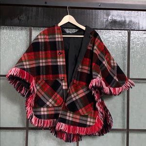 Flannel Cap Jacket Vintage Size L